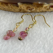 Natural Tourmaline Crystal Earring in S925 Sliver 0.96g 9.5 by 6.9 by 3.5mm - Huangs Jadeite and Jewelry Pte Ltd