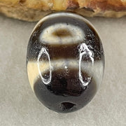 Natural Powerful Tibetan Old Oily Agate 3 Eyes Dzi Bead Heavenly Master (Tian Zhu) 三眼天诛 6.20g 20.3 by 14.7mm - Huangs Jadeite and Jewelry Pte Ltd