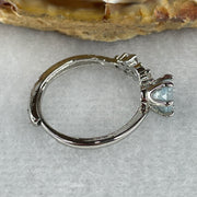 Natural Blue Aquamarine Ring 1.82g 4.6 by 3.5mm (Adjustable Size) - Huangs Jadeite and Jewelry Pte Ltd