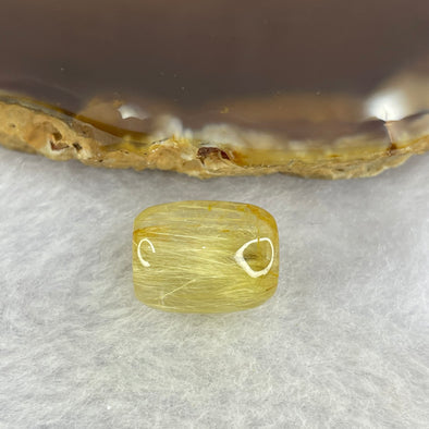 Good Grade Natural Golden Rutilated Quartz Crystal Lulu Tong Barrel 天然金顺发晶水晶露露通桶 
3.13g 14.2 by 1.11mm - Huangs Jadeite and Jewelry Pte Ltd