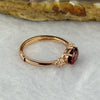Cubic Zirconia in 925 Sliver Rose Gold Colour Ring (Adjustable Size) 1.81g 6.5 by 4.7 by 3.6mm - Huangs Jadeite and Jewelry Pte Ltd
