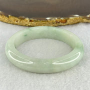 Type A Light Green and Dark Blueish Green Piao Hua Jadeite Bangle Internal Diameter 55.2mm 55.75g 12.5 by 8.8mm (External Line) - Huangs Jadeite and Jewelry Pte Ltd