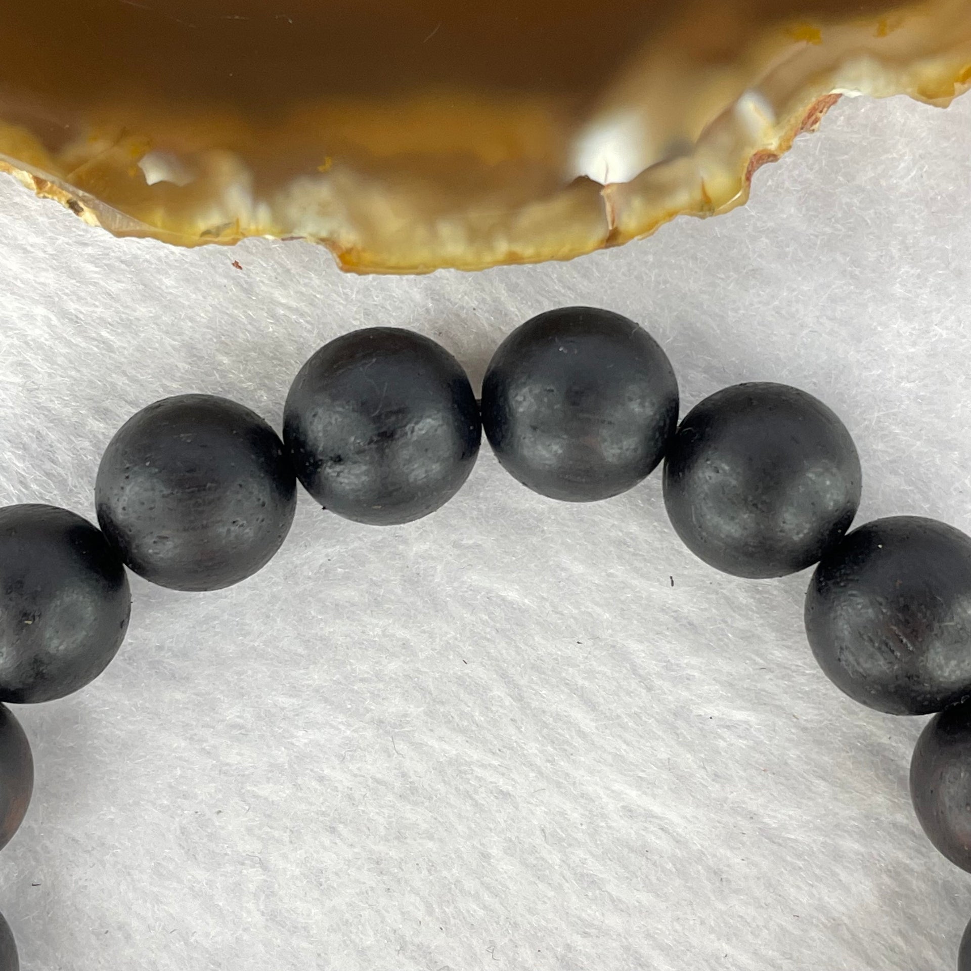 Natural Wild Hainan Jiang Zhen Xiang ( Acronychia Pedunculata) Beads Bracelet (Sinking Type) 天然野生海南降真香珠手链  14.43g 18cm /12.1mm 17 Beads - Huangs Jadeite and Jewelry Pte Ltd