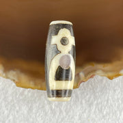 Natural Powerful Tibetan Old Oily Agate Double Cai Shen Dzi Bead Heavenly Master (Tian Zhu) 双财神长天珠 5.67g 28.8 by 11.4mm - Huangs Jadeite and Jewelry Pte Ltd