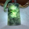 Rare Type A Denim Blue Piao Hua Jadeite Shan Shui Pendent 33.53g 59.5 by 37.3 by 7.5mm - Huangs Jadeite and Jewelry Pte Ltd