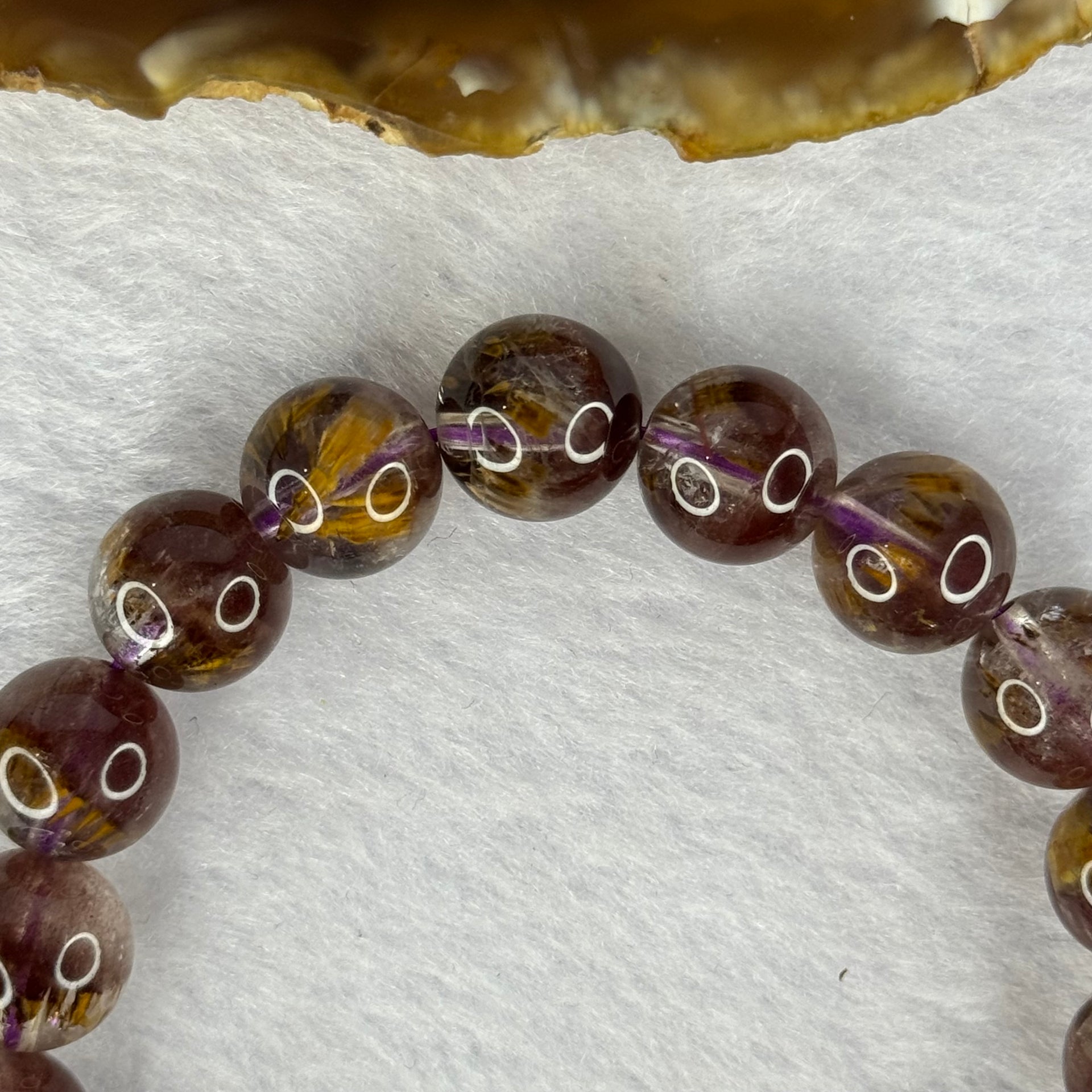 Very Good Grade Natural Auralite 23 Bracelet 天然激光23手链 34.21g 17cm 11.5mm 18 Beads - Huangs Jadeite and Jewelry Pte Ltd