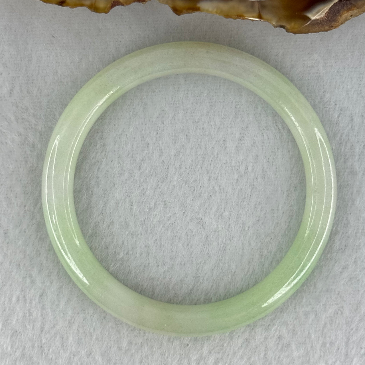 Baby Kids Type A Light Green Jadeite Bangle Internal Diameter 44.0mm 14.76g 60 by 6.0mm (Slight Internal Line) - Huangs Jadeite and Jewelry Pte Ltd