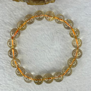 Natural Golden Rutilated Quartz Beads 天然金发水晶手链 25.27g 16.5cm 9.9mm 20 Beads - Huangs Jadeite and Jewelry Pte Ltd