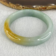 Type A Light Green with Yellow Piao Hua Jadeite Bangle 47.89g Internal Diameter 55.6mm 12.2 by 7.6mm (Slight Internal Lines) - Huangs Jadeite and Jewelry Pte Ltd