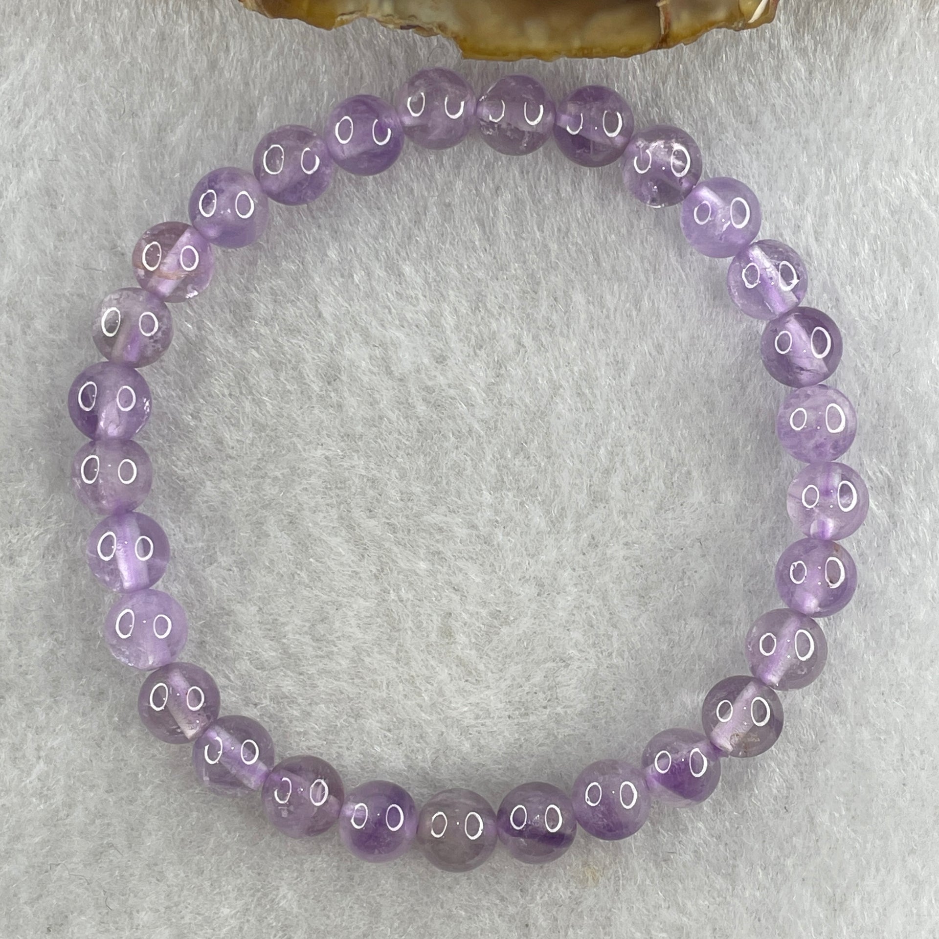 Natural Amethyst Quartz Beads Bracelet 9.62g 15cm 6.3mm 29 Beads - Huangs Jadeite and Jewelry Pte Ltd