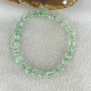 Special Grade Natural Green Phantom Quartz Bracelet 12.78g 15.5cm 7.2mm 26 Beads - Huangs Jadeite and Jewelry Pte Ltd
