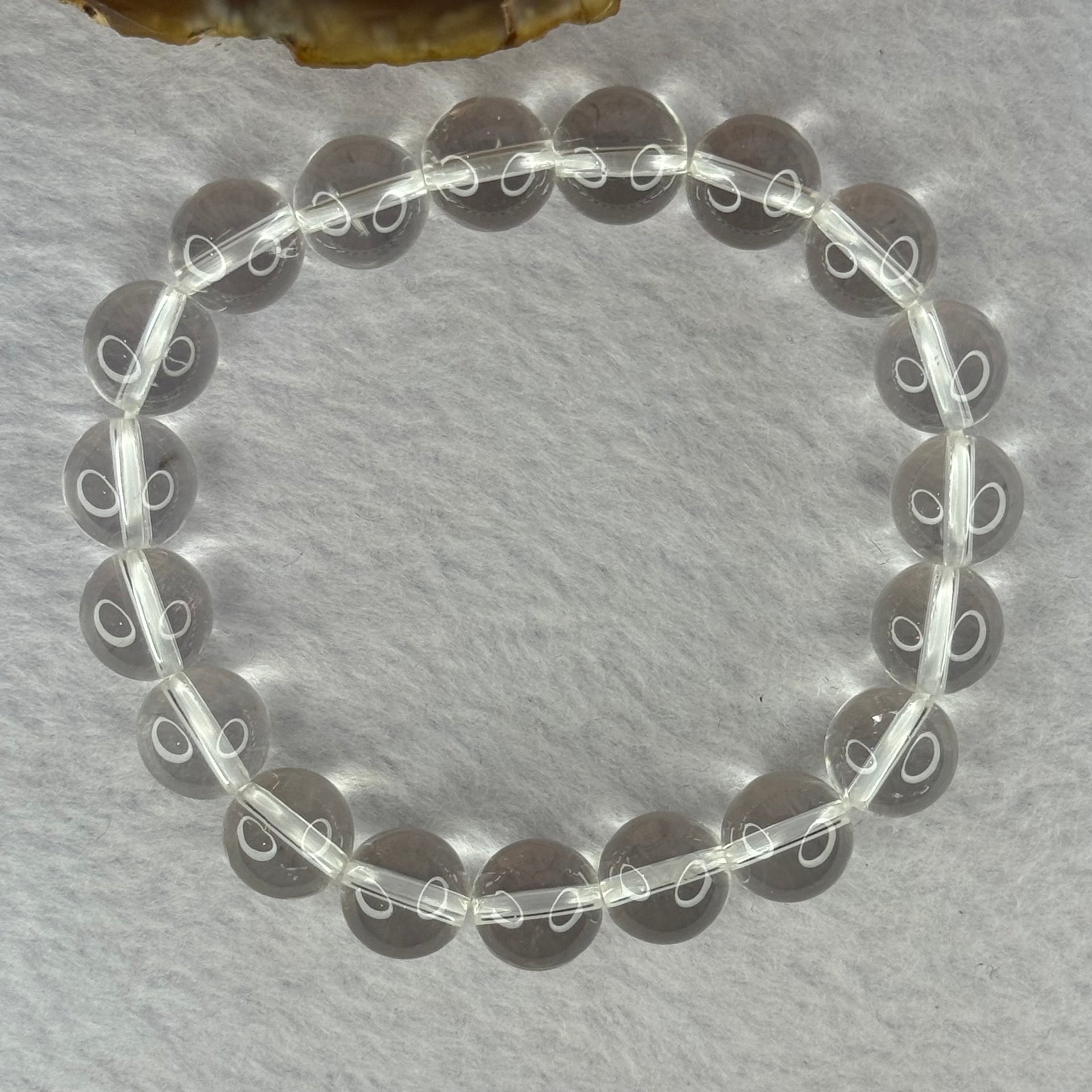Natural Clear Quartz Bracelet 天然白水晶手链 30.62g 17cm 10.6mm 19 Beads - Huangs Jadeite and Jewelry Pte Ltd