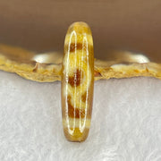 Natural Powerful Tibetan Old Oily Brown Yellowish White Agate Green Tara Dzi Bead Heavenly Master (Tian Zhu) 绿度母天珠 6.05g 37.7 by 10.4mm - Huangs Jadeite and Jewelry Pte Ltd