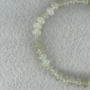 Type A Icy Faint Green to White  Jadeite Donut Beads Bracelet 10.325g 15.5cm 5.7mm 45 Beads - Huangs Jadeite and Jewelry Pte Ltd
