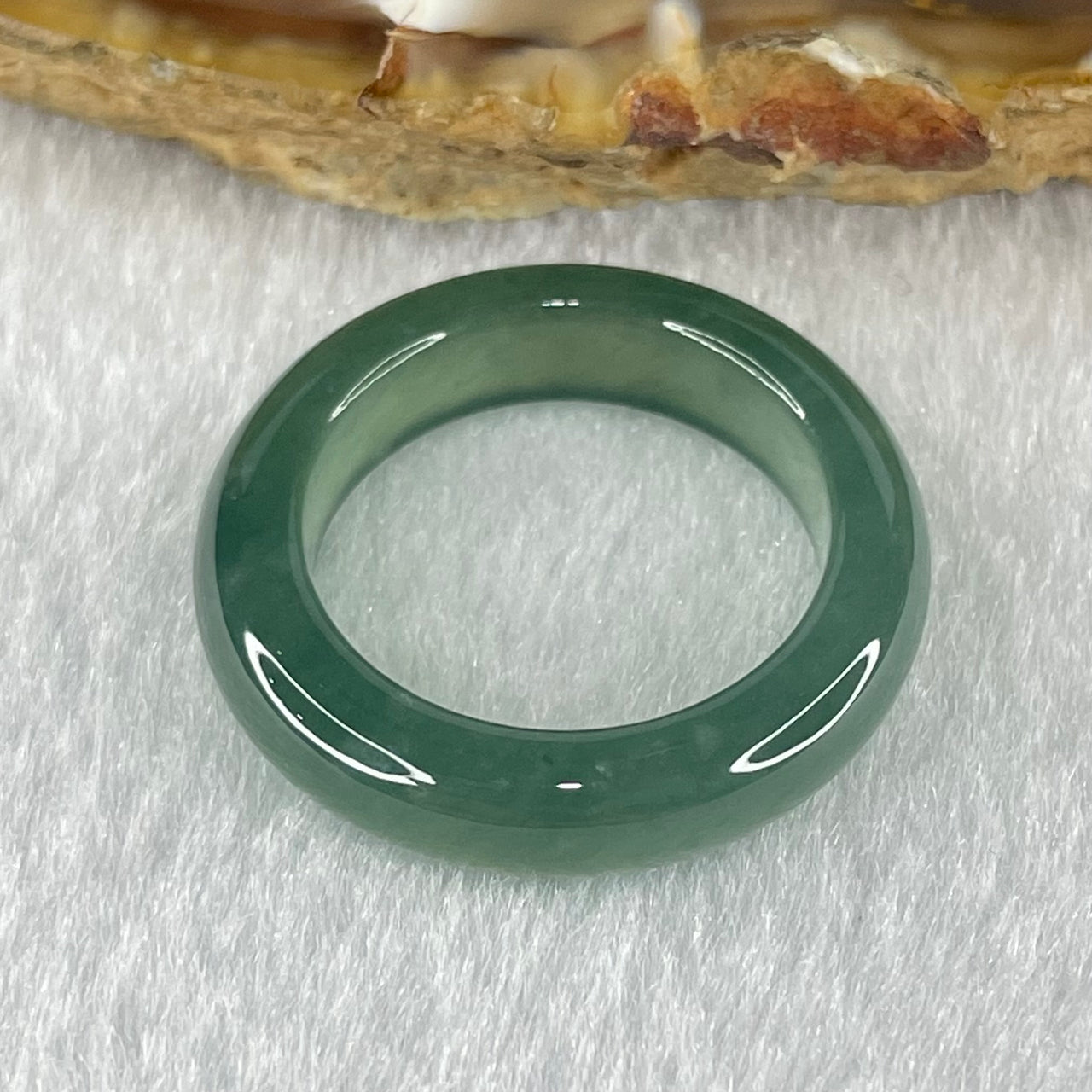 Type A Icy Blueish Green Jadeite Ring 3.99g 5.5 by 3.9mm US7.3 HK16.2 (Perfect) - Huangs Jadeite and Jewelry Pte Ltd