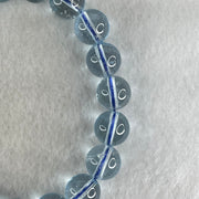 Good Grade Natural Blue Topaz Beads Bracelet 43.74g 16.5cm 10.9mm 19 Beads - Huangs Jadeite and Jewelry Pte Ltd