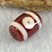 Natural Powerful Tibetan Old Oily Agate 2 Eyes Dzi Bead Heavenly Master (Tian Zhu) 二眼天诛 2.43g 13.6 by 10.1mm - Huangs Jadeite and Jewelry Pte Ltd