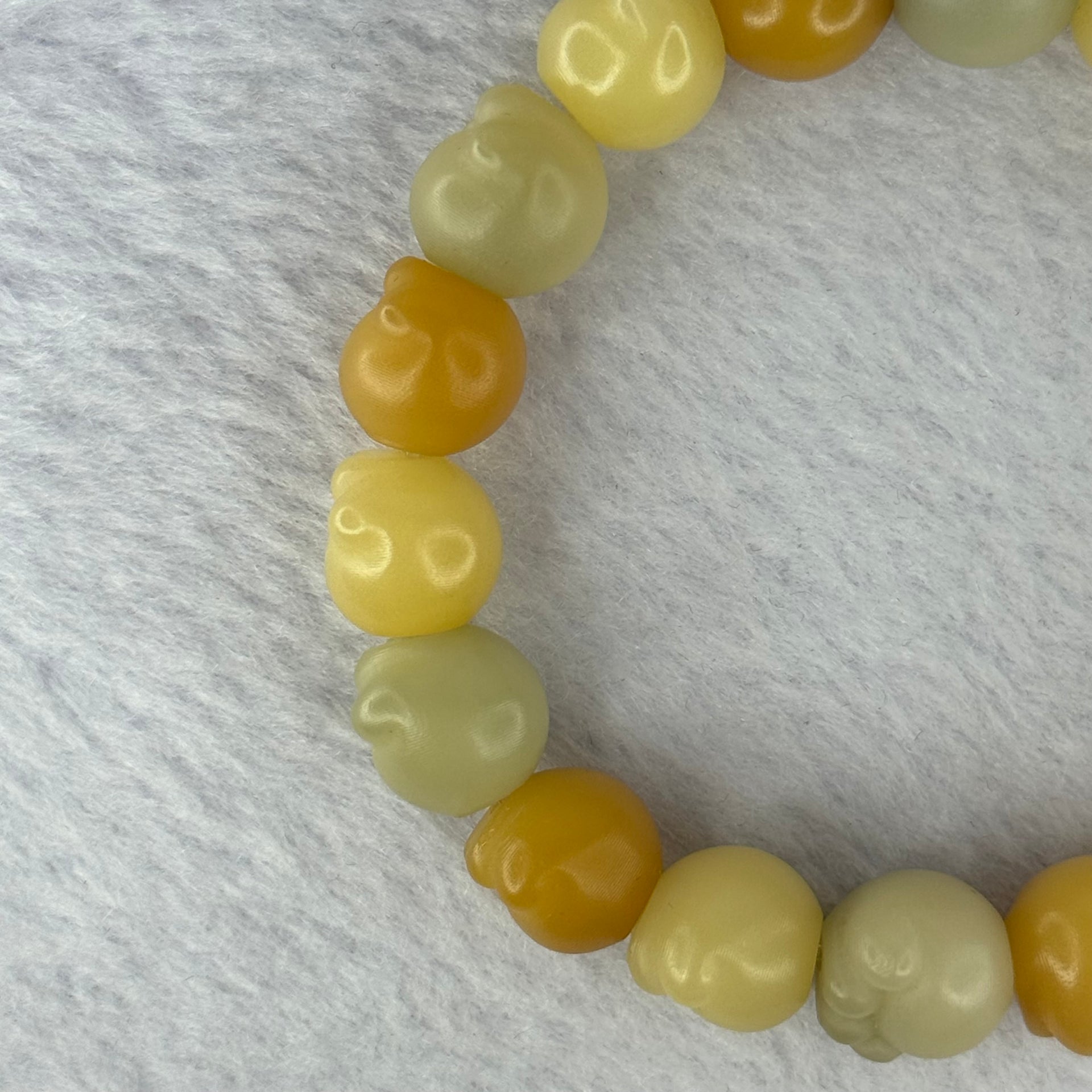Natural Mixed Color Bodhi Beads in Paw Bracelet 21.32g 17.5cm 12.8mm 18 Beads - Huangs Jadeite and Jewelry Pte Ltd