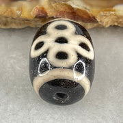 Natural Powerful Tibetan Old Oily Agate 5 Eyes Lightning Dzi Bead Heavenly Master (Tian Zhu) 五眼闪电天珠 4.50g 17.4 by 13.1mm - Huangs Jadeite and Jewelry Pte Ltd