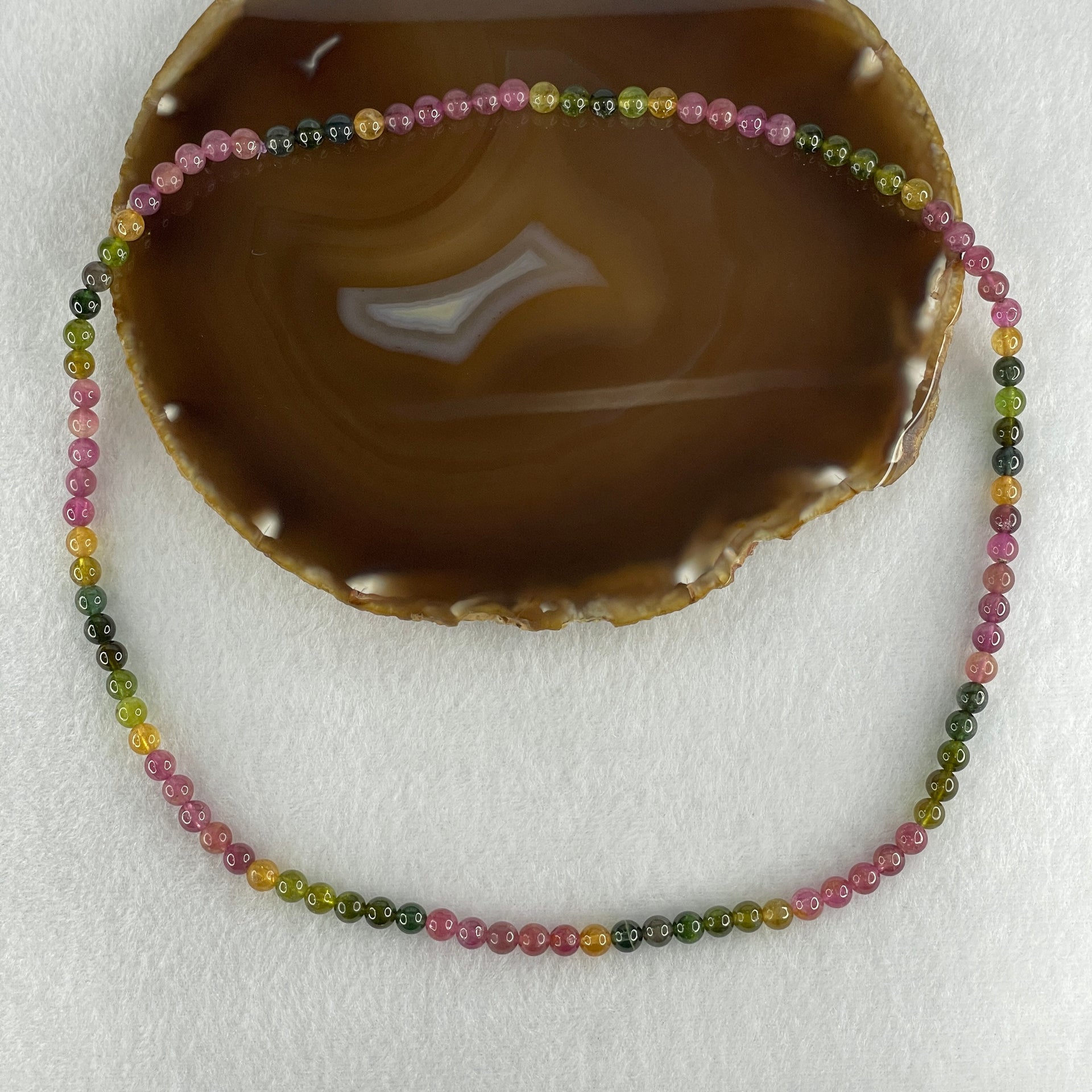 Very Good Natural Tourmaline Crystal Beads Necklace 29.44g 54cm 5.9mm 97Beads - Huangs Jadeite and Jewelry Pte Ltd