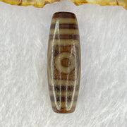 Natural Powerful Tibetan Old Oily Agate 3 Eyes Dzi Bead Heavenly Master (Tian Zhu) 三眼天诛 9.77g 38.1 by 13.0mm - Huangs Jadeite and Jewelry Pte Ltd