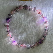 Natural Super 7 Beads Bracelet 10.42g 14cm 6.9mm 26 Beads - Huangs Jadeite and Jewelry Pte Ltd