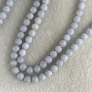 Type A Full Lavender Jadeite Beads Necklace 57.74g 66cm 7.0mm 98 Beads - Huangs Jadeite and Jewelry Pte Ltd