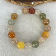 Above Average Grade Natural Muti Colour Rabbit Hair Rutilated Quartz Beads Bracelet 46.75g 18cm 12.7mm 17 Beads - Huangs Jadeite and Jewelry Pte Ltd