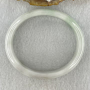Natural Type A Faint Green Faint Lavender Jadeite Oval Bangle 33.20g Inner Diameter 54.9mm 11.7 by 6.3mm (Very Very Slight Internal Lines) - Huangs Jadeite and Jewelry Pte Ltd