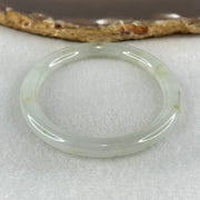 Type A Semi Icy Light Blueish Green Jadeite Oval Bangle 18.74g Internal Diameter 52.4mm 6.1 by 6.8mm (Close to Perfect) - Huangs Jadeite and Jewelry Pte Ltd