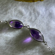 Above Average Natural Super 7 in S925 Sliver Bracelet 3.71g 15.0 by 7.2 by 5.8mm - Huangs Jadeite and Jewelry Pte Ltd