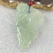 Type A Semi Icy Light Green Jadeite Fairy Pendent 14.65g 57.6 by 33.2 by 7.7mm - Huangs Jadeite and Jewelry Pte Ltd