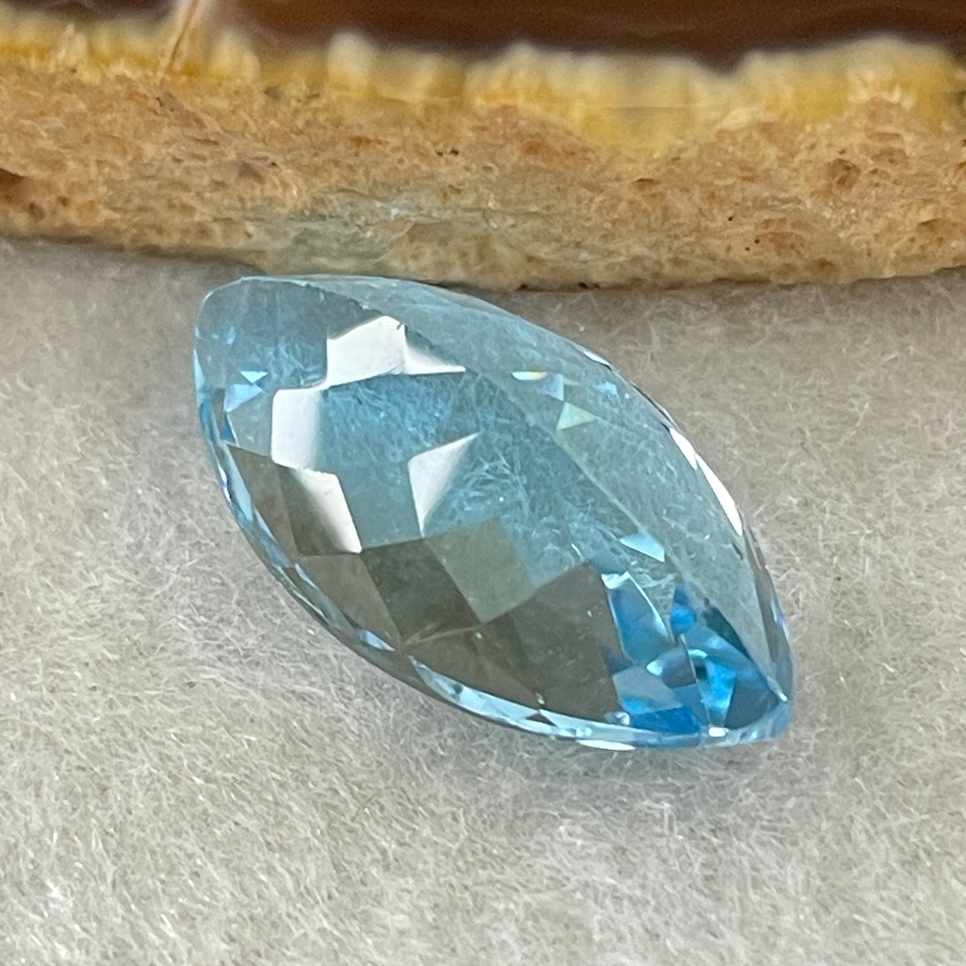 Natural Sky Blue Topaz Marquise Shape 11.37ct 19.5 by 10.4 by 7.3mm - Huangs Jadeite and Jewelry Pte Ltd