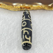 Natural Powerful Tibetan Old Oily Agate 3 Eyed Dharma Vajra Dzi Bead Heavenly Master (Tian Zhu) 三眼金刚杵天珠 13.67g 58.6 by 12.5mm - Huangs Jadeite and Jewelry Pte Ltd