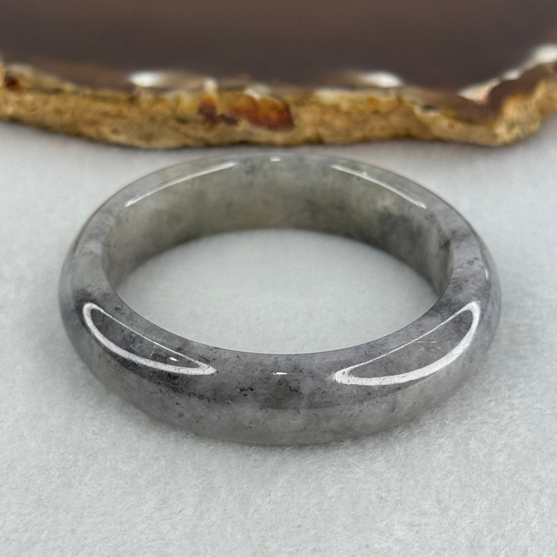 Baby Kids Type A Wuji Grey with Slight Yellow Jadeite Bangle Internal Diameter 39.9mm 26.59g 11.0 by 6.7mm (Slight Internal Lines) - Huangs Jadeite and Jewelry Pte Ltd