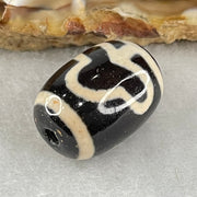 Natural Powerful Tibetan Old Oily Agate Double Bodhi Tree Dzi Bead Heavenly Master (Tian Zhu) 菩提树天珠 4.50g 17.9 by 12.8mm - Huangs Jadeite and Jewelry Pte Ltd