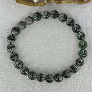 Very Good Grade Natural Green Phantom Quartz Beads Bracelet 18.44g 16.5cm 8.3mm 24 Beads - Huangs Jadeite and Jewelry Pte Ltd