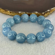 Natural Aquamarine Beads Bracelet 75.87g 19cm 15.9mm 14 Beads - Huangs Jadeite and Jewelry Pte Ltd