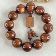 Natural Huang Hua Li Wood 黄花梨 Dalbergia odorifera Chinese Rosewood Beads Bracelet 70.47g 18cm 20.2mm 12 Beads - Huangs Jadeite and Jewelry Pte Ltd