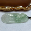 Type A Lavender and Green Jadeite Guan Yin Pendent 19.93g 57.0 by 29.0 by 5.5mm - Huangs Jadeite and Jewelry Pte Ltd