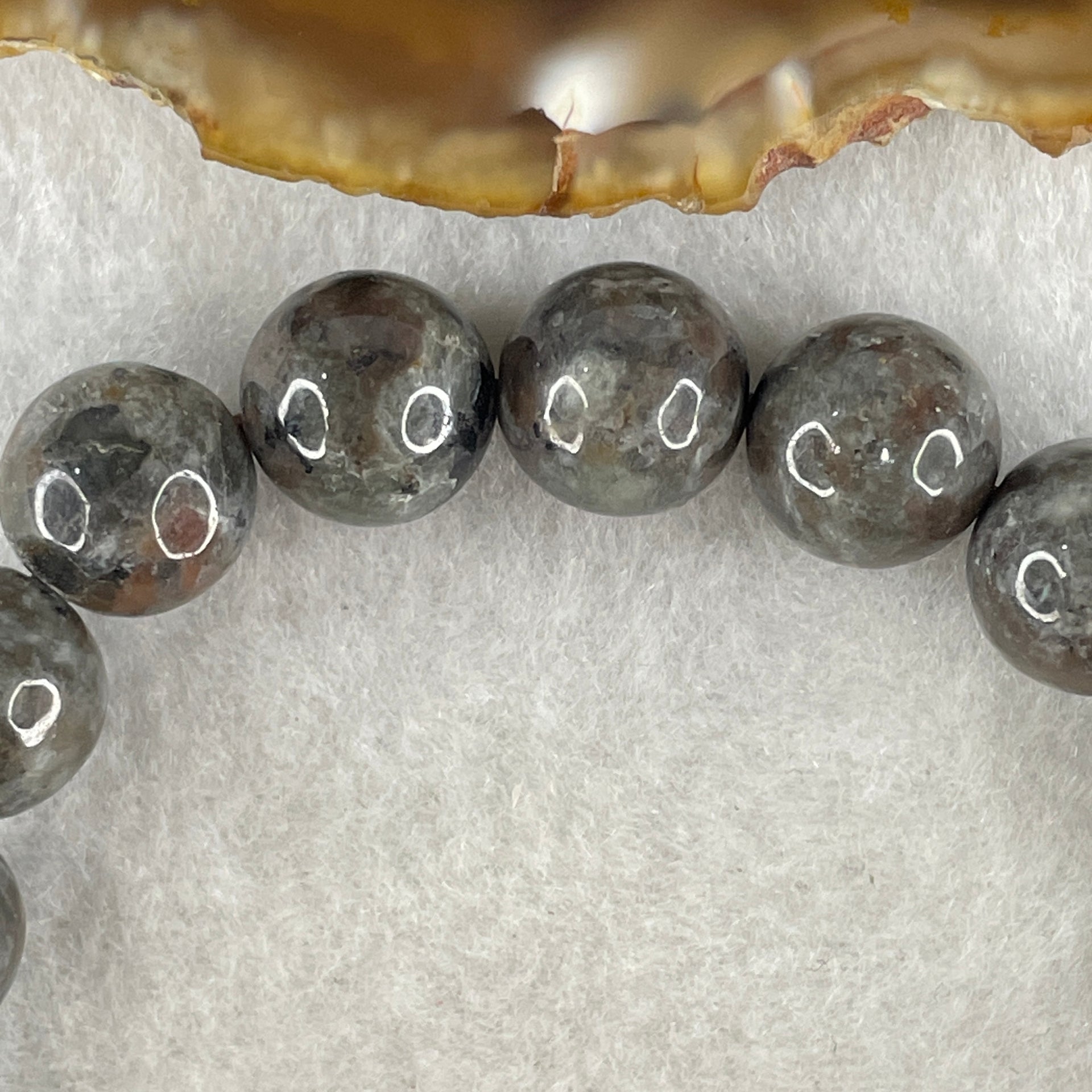 Natural Yooperlite Beads Bracelet 33.47g 16cm 11.3mm 18Beads - Huangs Jadeite and Jewelry Pte Ltd