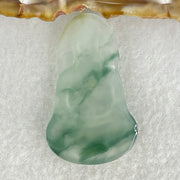 Type A Icy Light Green with Blueish Green Piao Hua Jadeite Guan Yin Pendant for Setting 6.27g 34.8 by 23.3 by 4.1mm - Huangs Jadeite and Jewelry Pte Ltd