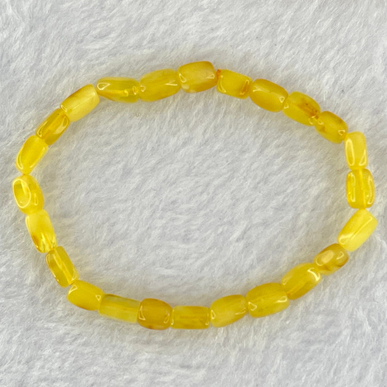 Natural Butterscotch Amber Beads Bracelet 2.61g 14.5mm 5.0mm 24 Beads - Huangs Jadeite and Jewelry Pte Ltd