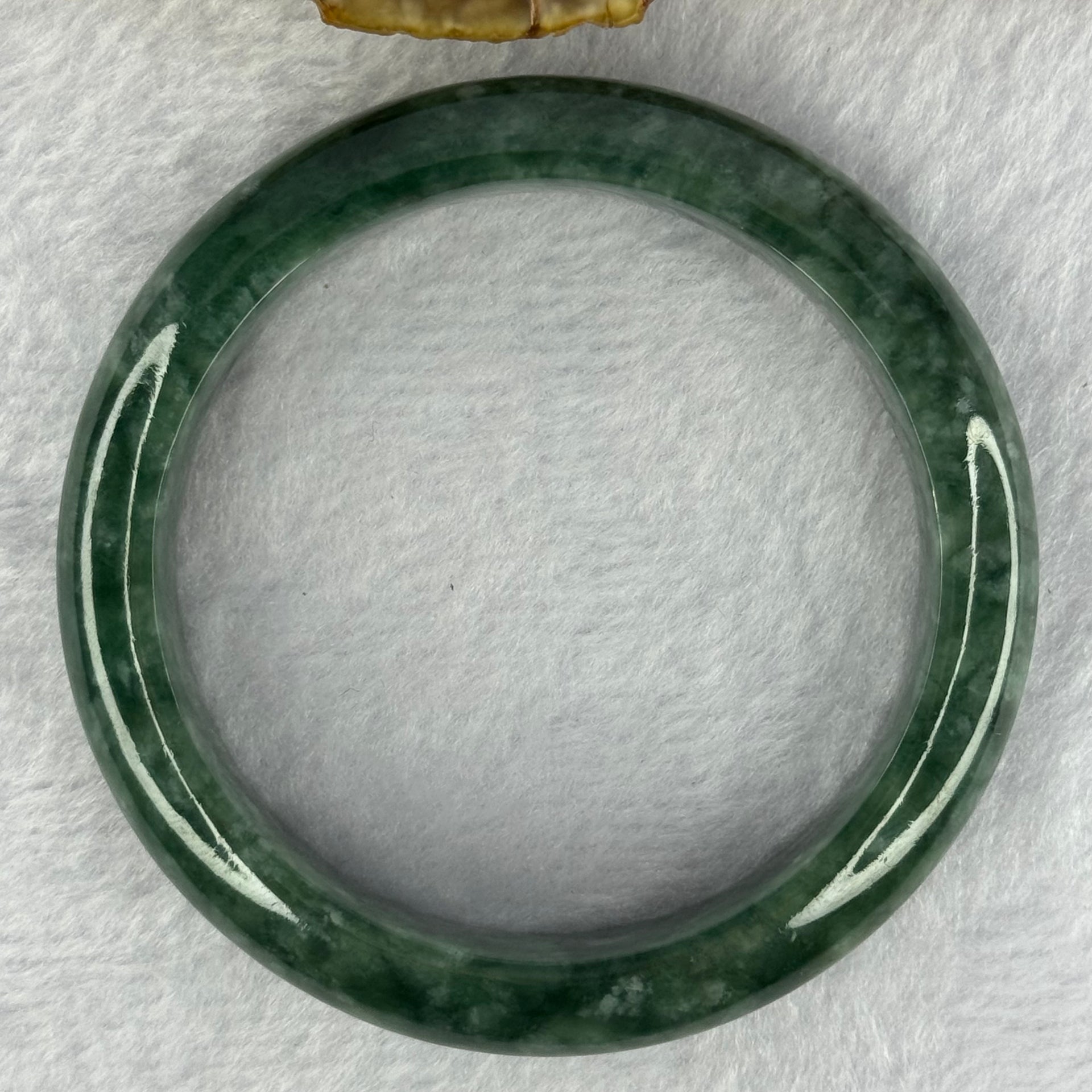 Type A Full Green Jadeite Bangle 74.55g Internal Diameter 59.1mm 14.3 by 10.4mm (Very Slight Internal Line) - Huangs Jadeite and Jewelry Pte Ltd