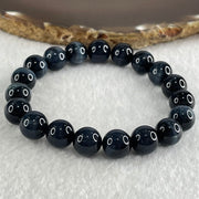 Natural Blue Tiger Eye Quartz Beads Bracelet 29.06g 16.5cm 10.5mm 19 Beads - Huangs Jadeite and Jewelry Pte Ltd
