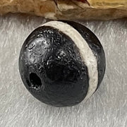 Natural Powerful Tibetan Old Oily Agate 1 Lines Dzi Bead Heavenly Master (Tian Zhu) 1.44g 9.8 by 10.4mm - Huangs Jadeite and Jewelry Pte Ltd
