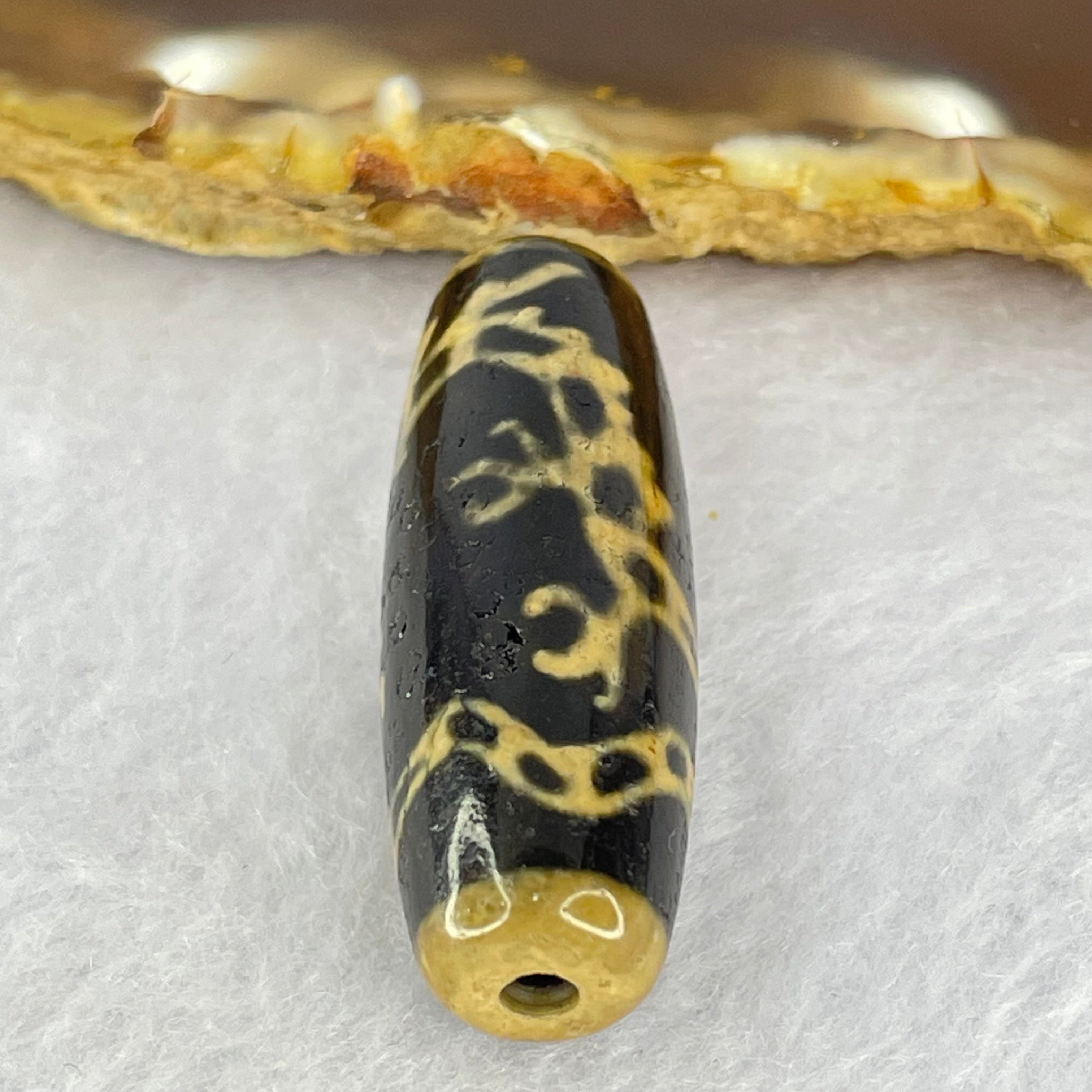 天然强力西藏老油性玛瑙龙天珠观音天珠天师（天珠）观音龙天珠9.23 克