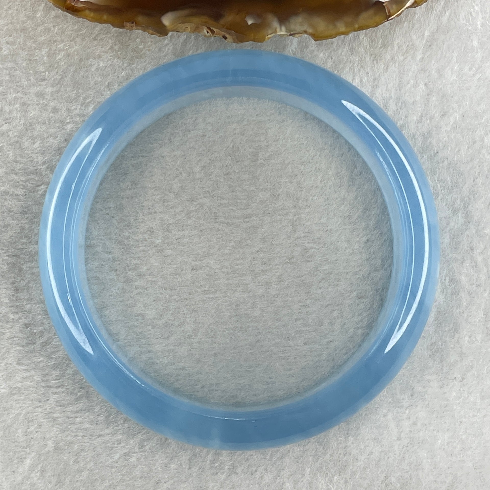 Certified Above Average Natural Sky Blue Aquamarine Bangle 59.31g Inner Diameter 61.9mm 15.5 by 8.4mm ( Close to Perfect) - Huangs Jadeite and Jewelry Pte Ltd