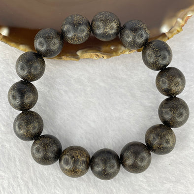Natural Old Wild Indonesia Agarwood Beads Bracelet (Sinking Type) 天然老野生印尼沉香珠手链 22.59g 18 cm / 13.6 mm 15 Beads - Huangs Jadeite and Jewelry Pte Ltd