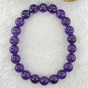 Good Grade Natural Amethyst Bracelet 23.30g 16.5cm 9.5mm 22 Beads - Huangs Jadeite and Jewelry Pte Ltd